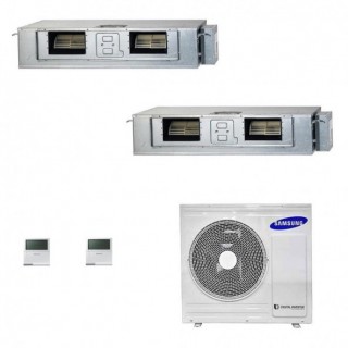 Samsung Dual Split Canalizzabile 18000+18000 AJ080TXJ4KG AJ052TNLDEG AJ052TNLDEG Condizionatore Bassa Media Prevalenza R-32 S...