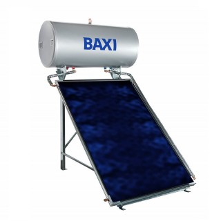 Baxi Pannello Solare Termico 150 Litri Circolazione Naturale Modello STS+ SLIM 150 2.0 Collettori 1 Tetto Piano e inclinato Baxi
