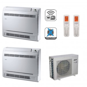 AERMEC Condizionatore Dual Split Pavimento Gas Wi-Fi R-32 Serie MLG-FS 9000+12000 Btu MLG250FS MLG350FS MLG520 A++/A+ 9+12 Ae...