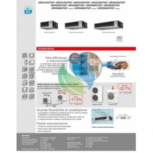 Fujitsu Mono Split Canalizzabile 12000 Btu ARXG12KHTAP AOYG12KBTB Condizionatore KHT media alta prevalenza R-32 Monofase 220v...