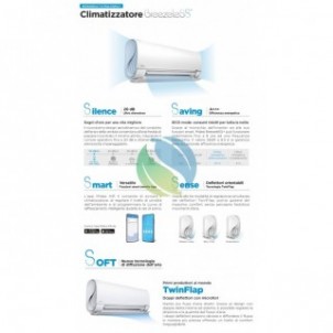 Midea Penta Split 9+9+9+12+12 Btu Breezeless+ M5OE-42HFN8-Q 3X MSFAAU-09HRFN8B + 2 MSFAAU-09HRFN8B Condizionatore R-32 WiFi M...