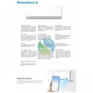 Midea Dual Split 9+12 Btu Breezeless E M2OH-14HFN8-Q MSCB1BU-09HRFN8 MSCB1BU-12HRFN8 Condizionatore R-32 WiFi A++ A+ Midea