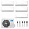 Midea Penta Split 9+9+9+9+12 Btu Breezeless E M5OE-42HFN8-Q con 4 unità MSCB1BU-09HRFN8 + MSCB1BU-09HRFN8 Condizionatore R-32
