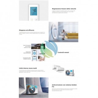 Midea Trial Split 9+9+9 Btu Xtreme Pro WF M3OA-27HFN8-Q con 3 unità MSAGBU-09HRFN8 Condizionatore R-32 WiFi A++ A+ Midea