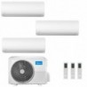 Midea Trial Split 12+12+24 Btu Xtreme Pro WF M4O-36FN8-Q con 2 unità MSAGBU-12HRFN8 + MSAGDU-24HRFN8 Condizionatore R-32 WiFi