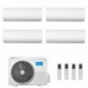 Midea Quadri Split 9+9+9+9 Btu Xtreme Pro WF M4O-36FN8-Q con 4 unità MSAGBU-09HRFN8 Condizionatore R-32 WiFi A++ A+