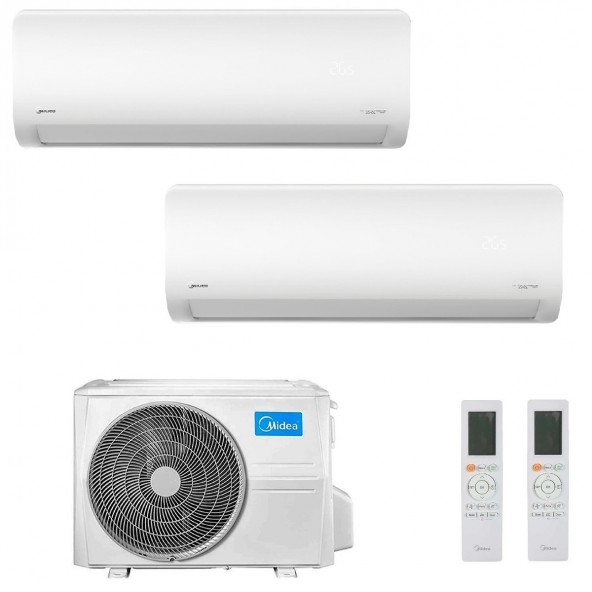Midea Dual Split 9+9 Btu Xtreme Pro GREEN M2OE-18HFN8-Q MSAGBU-09HRFN8/GR MSAGBU-09HRFN8/GR Condizionatore R-32 WiFi A++ A+ M...