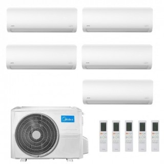 Midea Penta Split 9+9+9+9+9 Btu Xtreme Pro GREEN M5OE-42HFN8-Q con 5 unità MSAGBU-09HRFN8/GR Condizionatore R-32 WiFi A++ A+ ...