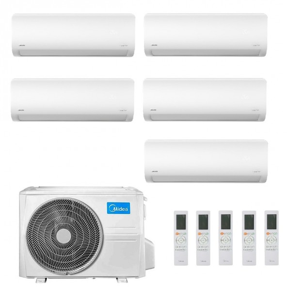 Midea Penta Split 9+9+9+9+9 Btu Xtreme Pro GREEN M5OE-42HFN8-Q con 5 unità MSAGBU-09HRFN8/GR Condizionatore R-32 WiFi A++ A+ ...