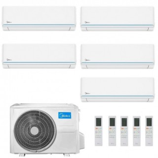 Midea Penta Split 9+9+9+12+12 Btu Evolution M5OE-42HFN8-Q 3X MSAGXAU-09HRDN8 + 2 MSAGXAU-09HRDN8 Condizionatore R-32 WiFi Midea