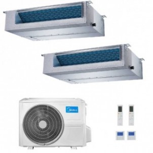 Midea Dual Split 12+12 Btu Canalizzabile Canalizzato M2OE-18HFN8-Q MTIU-12HWFNX(GA) MTIU-12HWFNX(GA) Condizionatore R-32 Midea