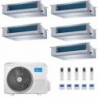 Midea Penta Split 9+9+9+9+18 Btu Canalizzabile M5OE-42HFN8-Q con 4 unità MTI-09HWFNX(GA) + MTI-09HWFNX(GA) Condizionatore
