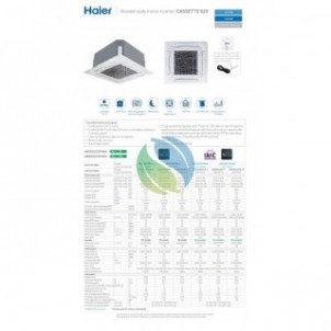 Haier Mono Split 9000 Btu Cassetta 620 Bianco AB25S2SC2FA(H) 1U25S2SM1FA Condizionatore WiFi A++ A+ Inverter R-32 Haier
