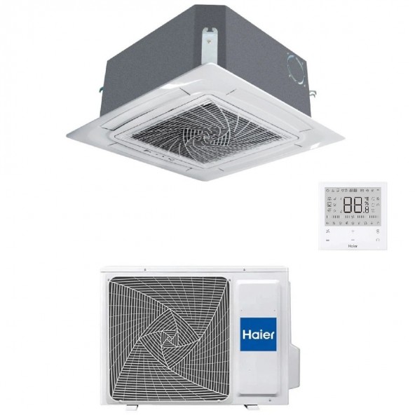 Haier Mono Split 12000 Btu Cassetta 620 Bianco AB35S2SC2FA(H) 1U35S2SM1FA Condizionatore WiFi A++ A Inverter R-32 Haier
