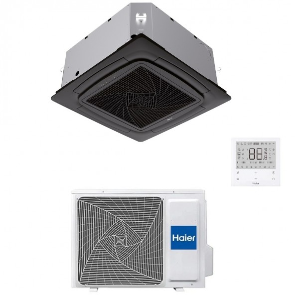 Haier Mono Split 18000 Btu Cassetta 620 Nero AB50S2SC2FA(H)-N 1U50S2SJ2FA-2 Condizionatore WiFi A++ A Inverter R-32 Haier