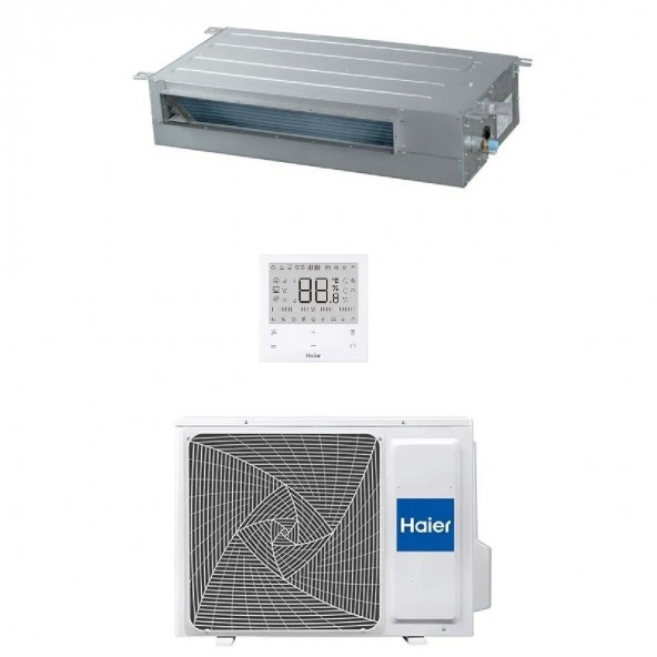 Haier Mono Split 24000 Btu Canalizzato Slim Bassa Prevalenza AD71S2SS1FA(H) 1U71S2ST1FA Condizionatore WiFi A+ A Inverter R-3...