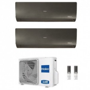 Haier Dual Split 9+9 Btu Flexis Plus Nero 2U40S2SM1FA AS25S2SF1FA-MB3 AS25S2SF1FA-MB3 Condizionatore R-32 WiFi Parete Haier