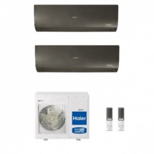 Haier Dual Split 12+24 Btu Flexis Plus Nero 4U75S2SR5FA AS35S2SF1FA-MB3 AS71S2SF1FA-MB3 Condizionatore R-32 WiFi Parete Haier