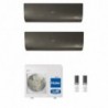 Haier Dual Split 12+24 Btu Flexis Plus Nero 4U75S2SR5FA AS35S2SF1FA-MB3 AS71S2SF1FA-MB3 Condizionatore R-32 WiFi Parete