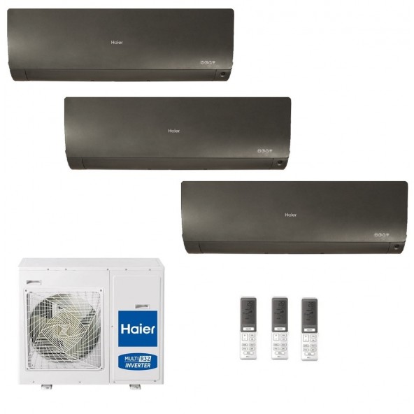 Haier Trial Split 9+12+24 Flexis Plus Nero 4U75S2SR5FA AS25S2SF1FA-MB3 AS35S2SF1FA-MB3 AS71S2SF1FA-MB3 Condizionatore WiFi Haier