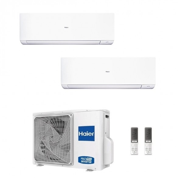 Haier Dual Split 9+12 Btu Expert Bianco 2U40S2SM1FA AS25XCAHRA AS35XCAHRA Condizionatore R-32 WiFi Parete Haier