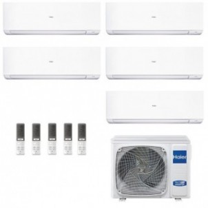 Haier Penta Split 9+9+9+9+12 Expert Bianco 5U105S2SS5FA 4X AS25XCAHRA + AS35XCAHRA Condizionatore WiFi A++ A+ Haier