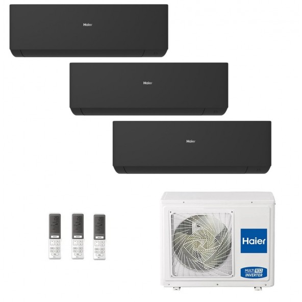 Haier Trial Split 7+9+9 Expert Nero 3U55S2SR5FA AS20XCAHRA-MB AS25XCAHRA-MB AS25XCAHRA-MB Condizionatore WiFi Haier