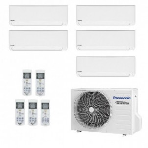 Panasonic Penta Split 9+9+9+9+12 CU-5Z90TBE Condizionatore Serie TZ Compatta WiFi Bianco R-32 A+++ A++ Inverter Panasonic