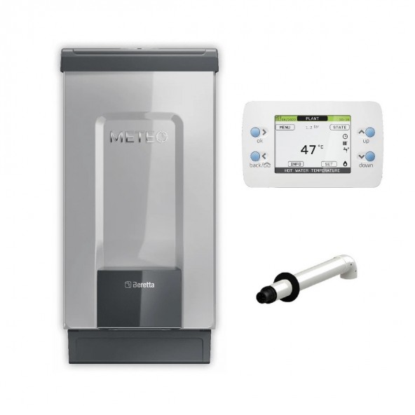 Beretta Caldaia a Condensazione da esterno Meteo X C 25 gas Metano-GPL 20-25 kW classe A A XL NOx 6 + kit coassiale Beretta