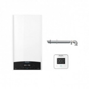 Ariston Caldaia a Condensazione Genus One + Net 35 gas Metano-GPL 31-34 kW classe A+ A XL NOx 6 + kit coassiale Ariston