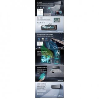 Hisense Dual Split 9000+12000 Btu 2AMW42U4RGC QH25XV4AG QH35XV4AG Condizionatore Energy PRO X Bianco Inverter WiFi R-32 Hisense