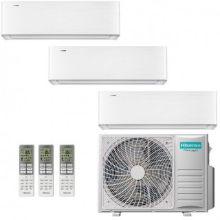 Hisense Trial Split 9+9+9 Btu 3AMW52U4RJC QH25XV4AG QH25XV4AG QH25XV4AG Condizionatore Energy PRO X Bianco WiFi R-32 Hisense