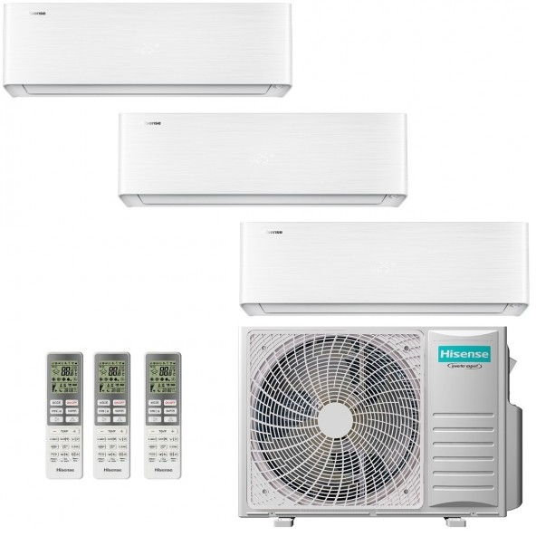 Hisense Trial Split 9+9+9 Btu 3AMW52U4RJC QH25XV4AG QH25XV4AG QH25XV4AG Condizionatore Energy PRO X Bianco WiFi R-32 Hisense