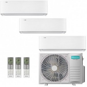 Hisense Trial Split 9+9+9 Btu 3AMW52U4RJC QH25XV4AG QH25XV4AG QH25XV4AG Condizionatore Energy PRO X Bianco WiFi R-32 Hisense