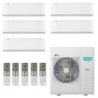 Hisense Penta Split Energy PRO X 9+9+12+12+12 5AMW125U4RTA 2 split QH25XV4AG + 3 split QH35XV4AG Condizionatore WiFi Parete H...