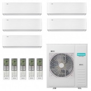 Hisense Penta Split Energy PRO X 9+9+12+12+12 5AMW125U4RTA 2 split QH25XV4AG + 3 split QH35XV4AG Condizionatore WiFi Parete H...