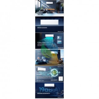 Hisense Mono Split 9000 Btu HB25XU0AG AS25XU00W Condizionatore Serie UNI HB Bianco WiFi A+++ A++ Inverter R-32 Hisense