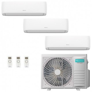 Hisense Trial Split 9+9+12 Btu 4AMW81U4RJC CF25YR4BG CF25YR4BG CF35MR0BG Condizionatore Hi Comfort Bianco WiFi R-32 Hisense