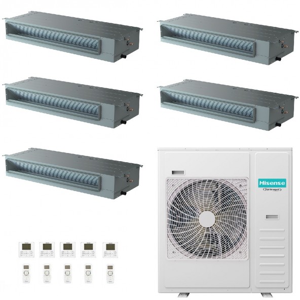 Hisense Penta Split Canalizzato 9+9+9+9+9 5AMW125U4RTA 5 split ADT26UX4RBL8 Condizionatore WiFi Opzionale Hisense
