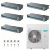 Hisense Penta Split Canalizzato 9+9+9+9+12 5AMW125U4RTA 5 split ADT26UX4RBL8 Condizionatore WiFi Opzionale