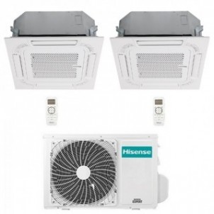 Hisense Dual Split Cassetta 9000+9000 Btu 2AMW35U4RGC ACT26UR4RCC8 ACT26UR4RCC8 Condizionatore 60x60 R-32 WiFi Opz Hisense