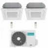 Hisense Dual Split Cassetta 9000+9000 Btu 2AMW35U4RGC ACT26UR4RCC8 ACT26UR4RCC8 Condizionatore 60x60 R-32 WiFi Opz