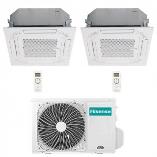 Hisense Dual Split Cassetta 9000+9000 Btu 2AMW42U4RGC ACT26UR4RCC8 ACT26UR4RCC8 Condizionatore 60x60 R-32 WiFi Opz Hisense