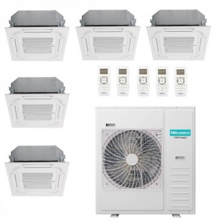 Hisense Penta Split Cassetta 60x60 9+9+9+9+9 5AMW125U4RTA 5 split ACT26UR4RCC8 Condizionatore WiFi Opzionale Hisense