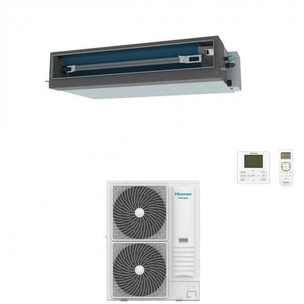 Hisense Mono Split Canalizzato 47600 Btu AUD140UX4REH8 AUW140U6RN8-T Turbo Condizionatore 380 v Trifase R-32 WiFi Opz Hisense