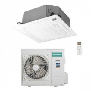 Hisense Mono Split Cassetta 90x90 40800 Btu AUC125UR4RKC8 AUW125U6RN8-T Turbo Condizionatore Trifase 380 v R-32 WiFi Opz Hisense