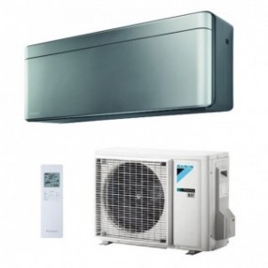 Daikin Mono Split 12000 Btu FTXA35CS RXA35A9 Condizionatore Serie Stylish Total Silver Parete WiFi Alexa Google A+++ A+++ R-3...
