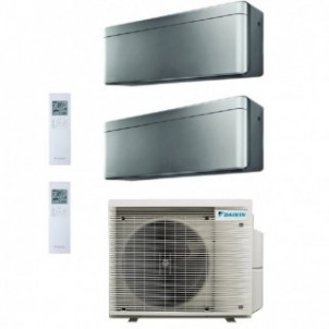 Daikin Dual Split Stylish 9000+12000 Btu 2MXM50A9 FTXA25CS FTXA35CS Condizionatore A+++ A++ WiFi R-32 Stylish Total Silver Da...