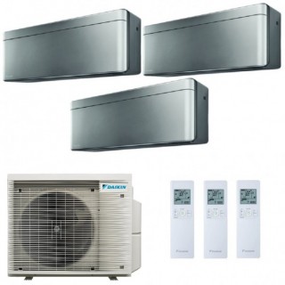 Daikin Trial Split Stylish 7+7+9 Btu 3MXM52A9 FTXA20CS FTXA20CS FTXA25CS Condizionatore Stylish Total Silver A+++ A++ WiFi R-...