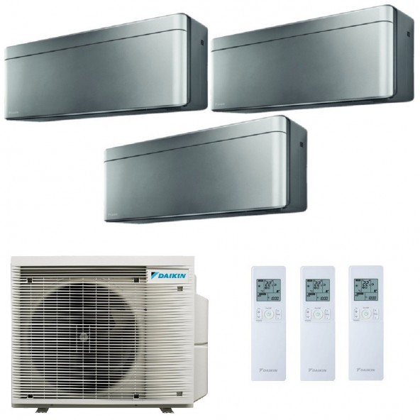 Daikin Trial Split Stylish 7+7+9 Btu 3MXM52A9 FTXA20CS FTXA20CS FTXA25CS Condizionatore Stylish Total Silver A+++ A++ WiFi R-...